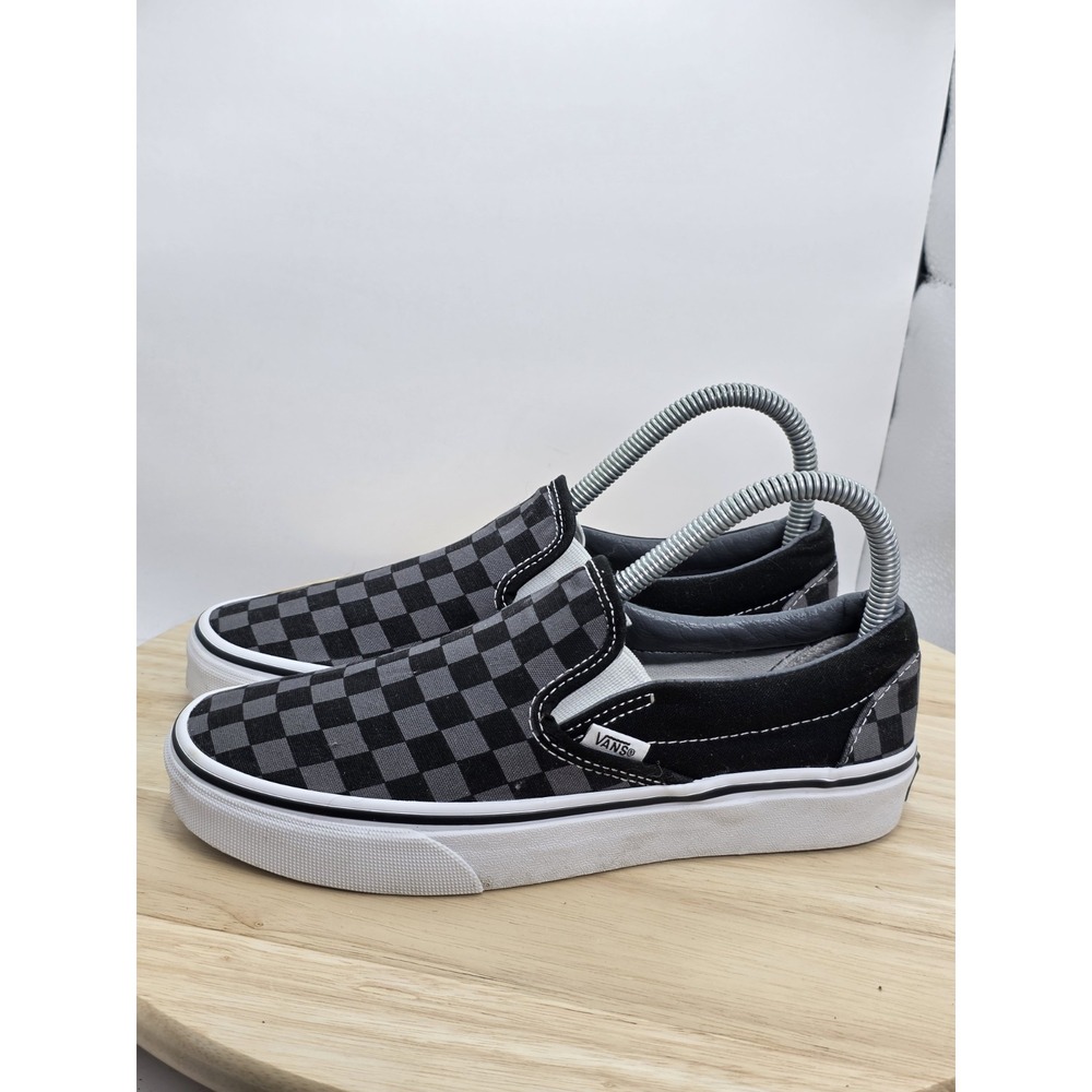 Womens Size 6.5 - VANS Classic Slip On Checkerboard Black Athletic Sneaker